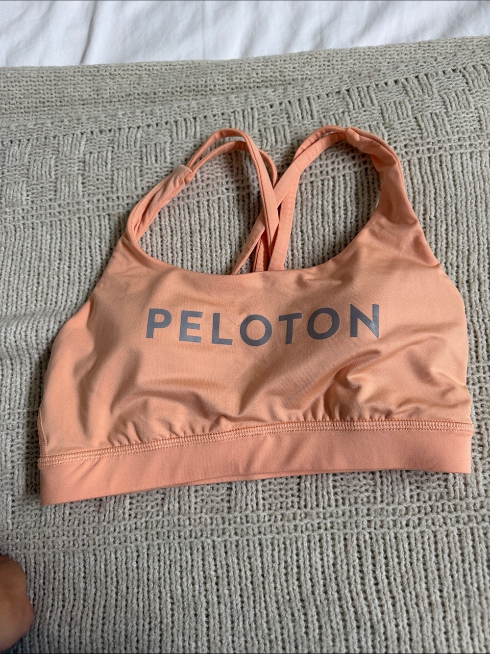 lululemon athletica Peach Strappy Sports Bra with Logo